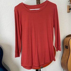 Time and Tru. medium. thermal.  3/4 sleeved shirt. Rust.